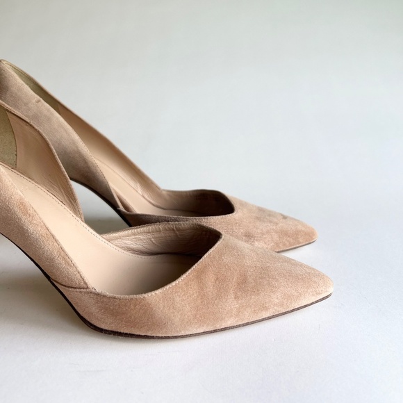 J. Crew Cream Suede Leather Point Toe Pumps size 9.5 - Picture 4 of 14